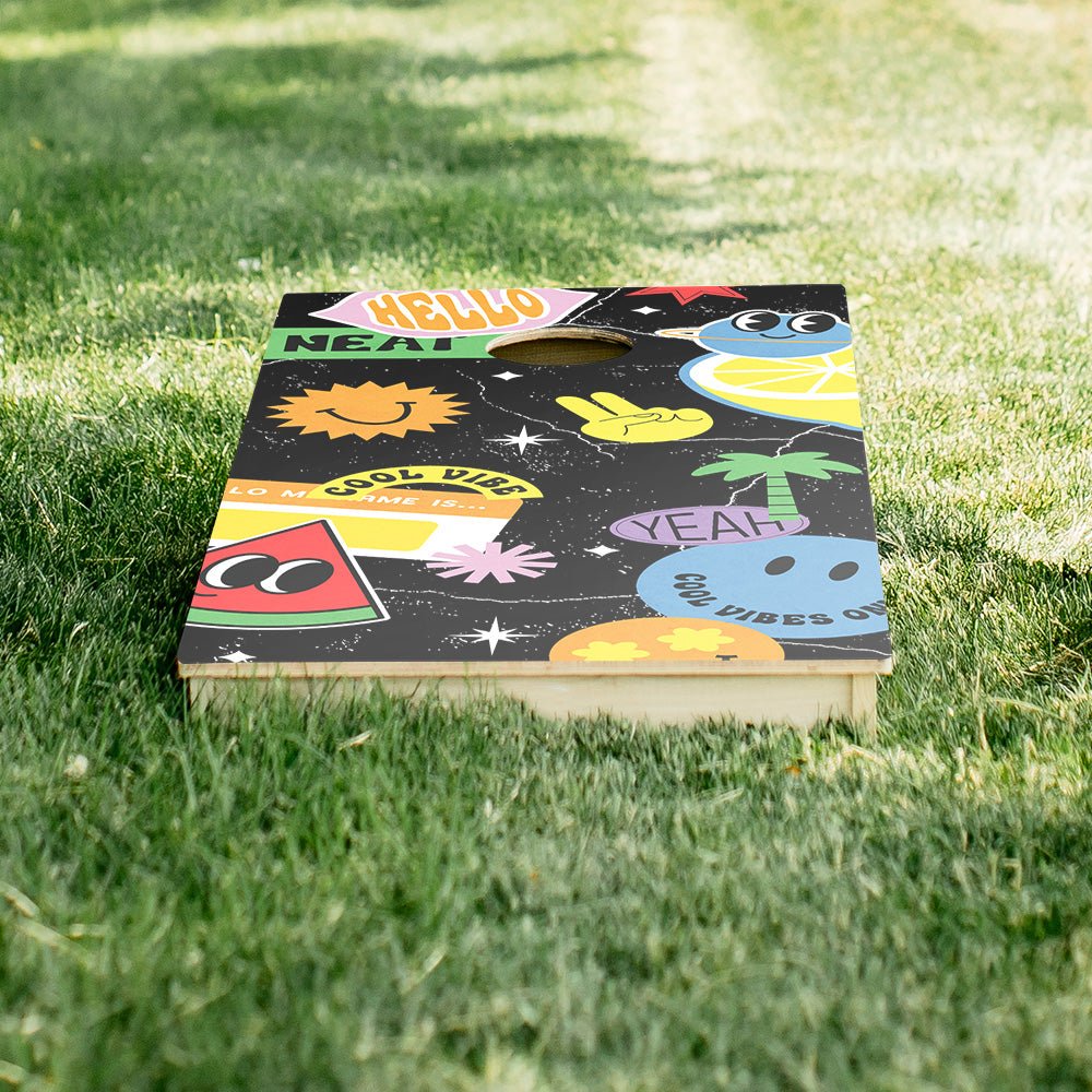 Retro Stickers Star Cornhole Boards - ACA - 000539 | American Cornhole Association
