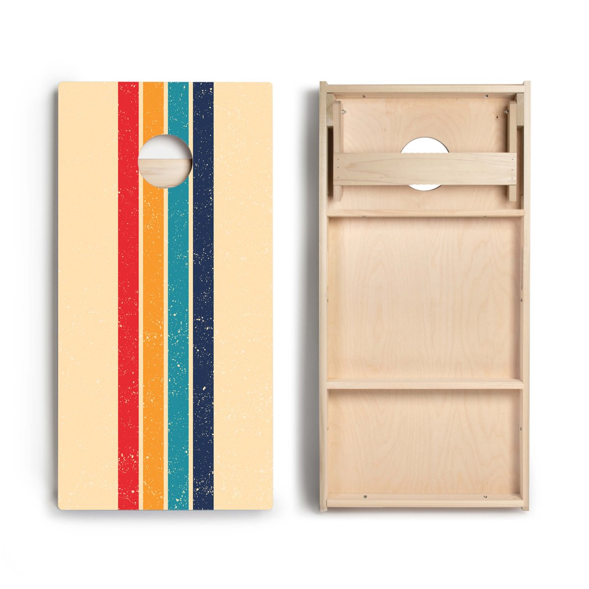 Retro Stripes Star Cornhole Boards - ACA - 000180 | American Cornhole Association