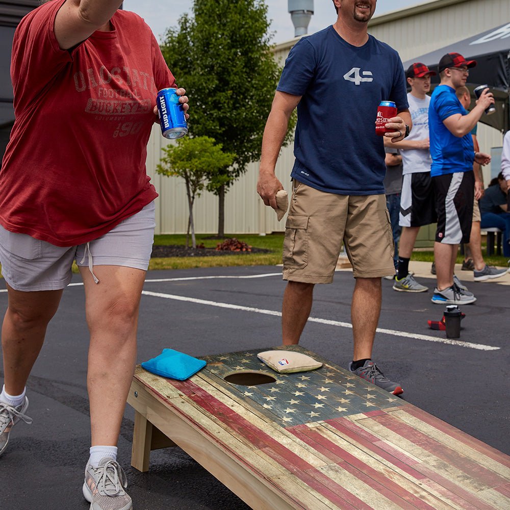 Rustic United States Flag Star Cornhole Boards - ACA - 000002 | American Cornhole Association