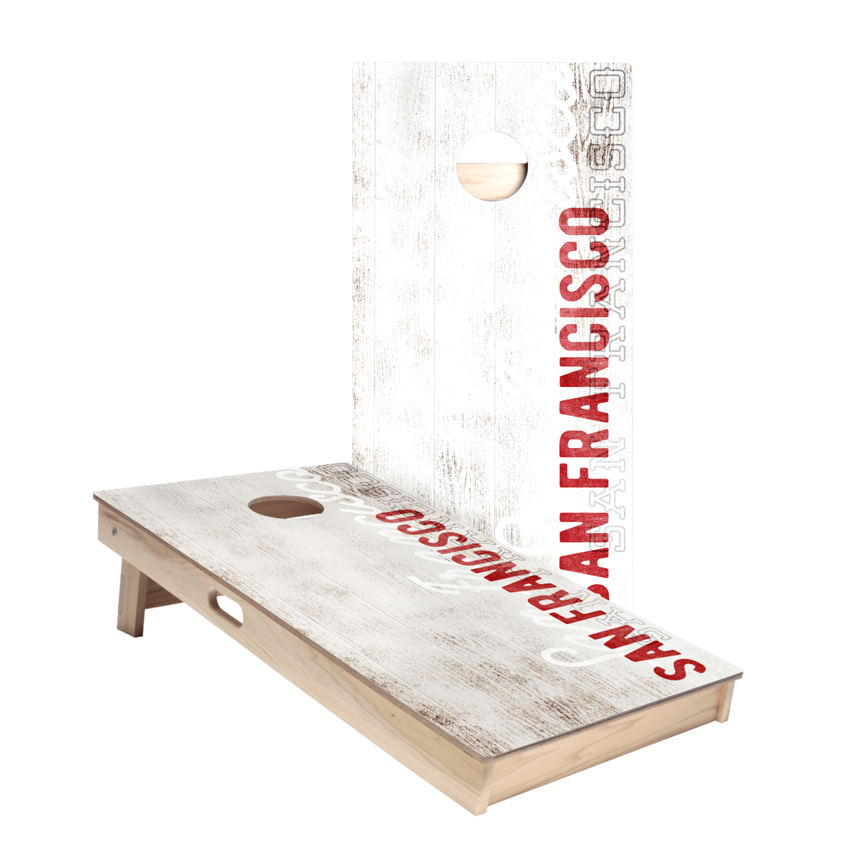 San Francisco Football Vintage Gameday Star Cornhole Boards - American Cornhole Association