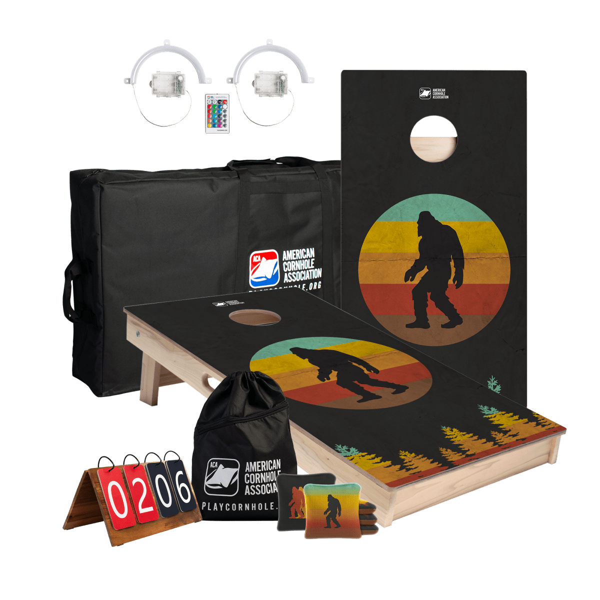 Sasquatch Official ACA Regulation 2x4 Cornhole Set - | American Cornhole Association