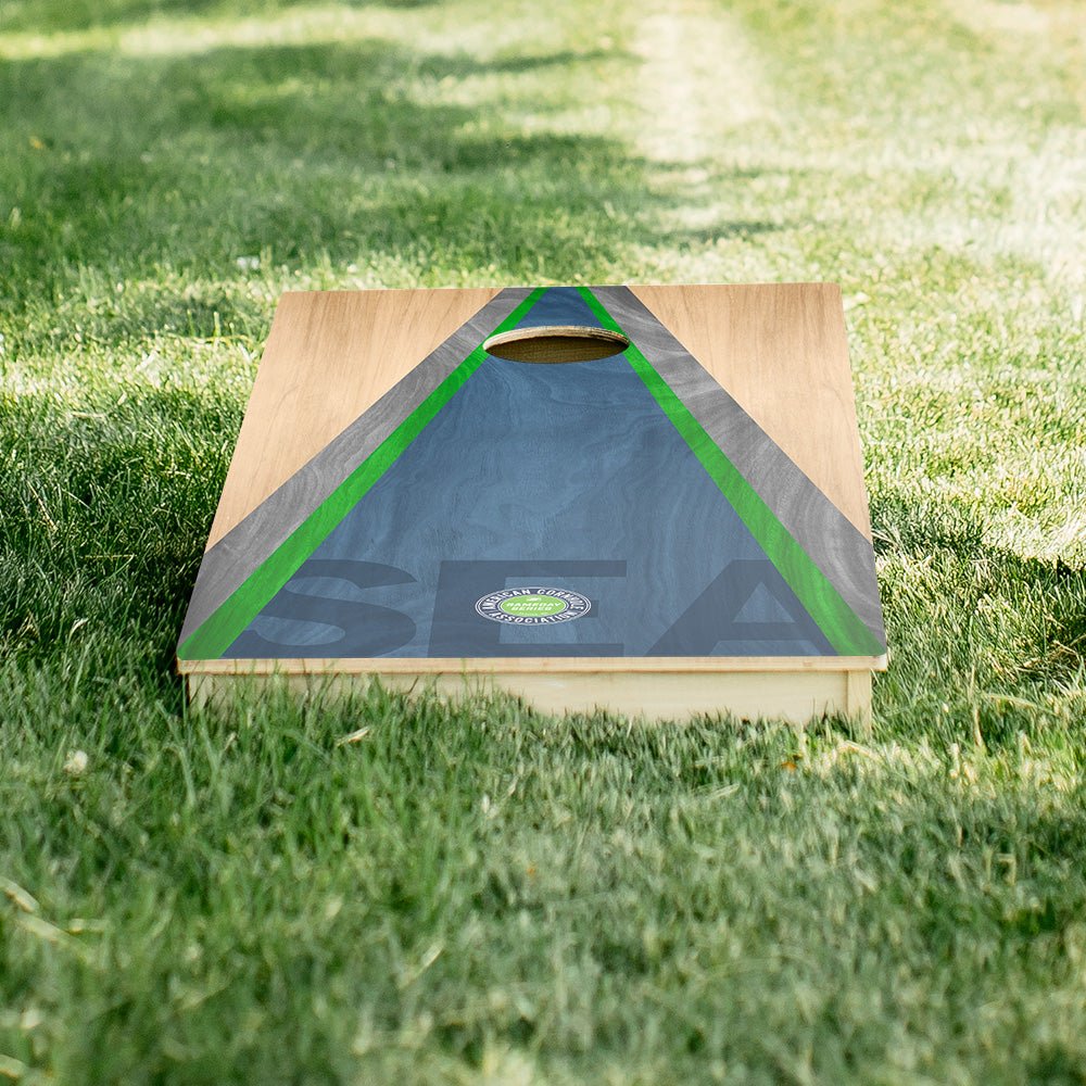 Seattle Football Gameday Classic Triangle Star Cornhole Boards - ACA - 000472 | American Cornhole Association
