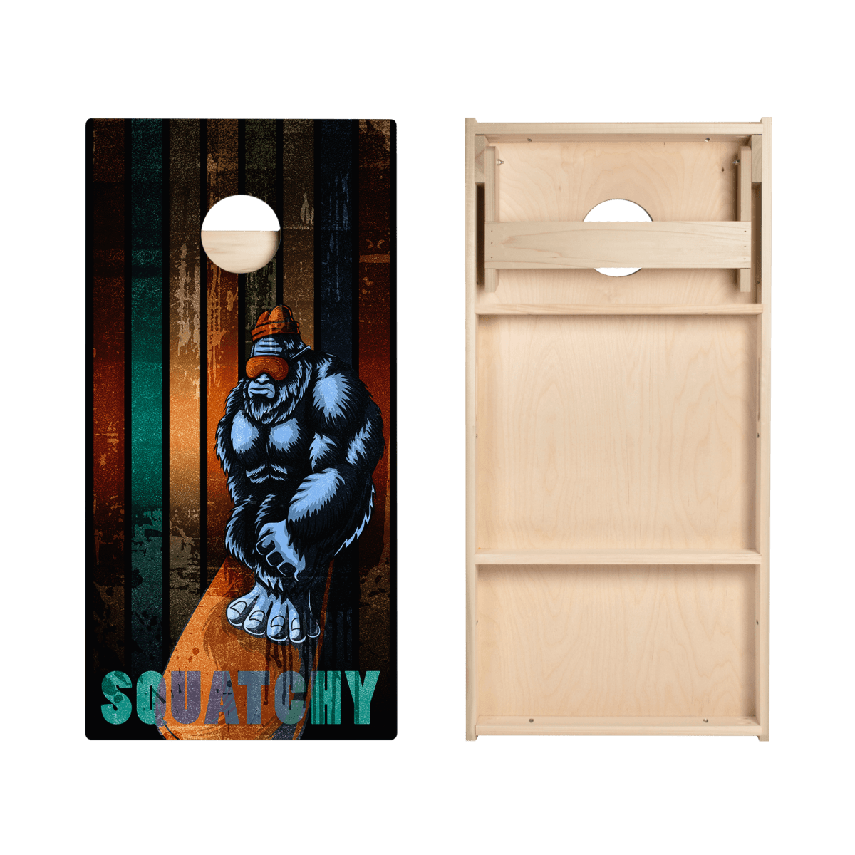 Snowboard Sasquatch Star Cornhole Boards - ACA - 000478 | American Cornhole Association