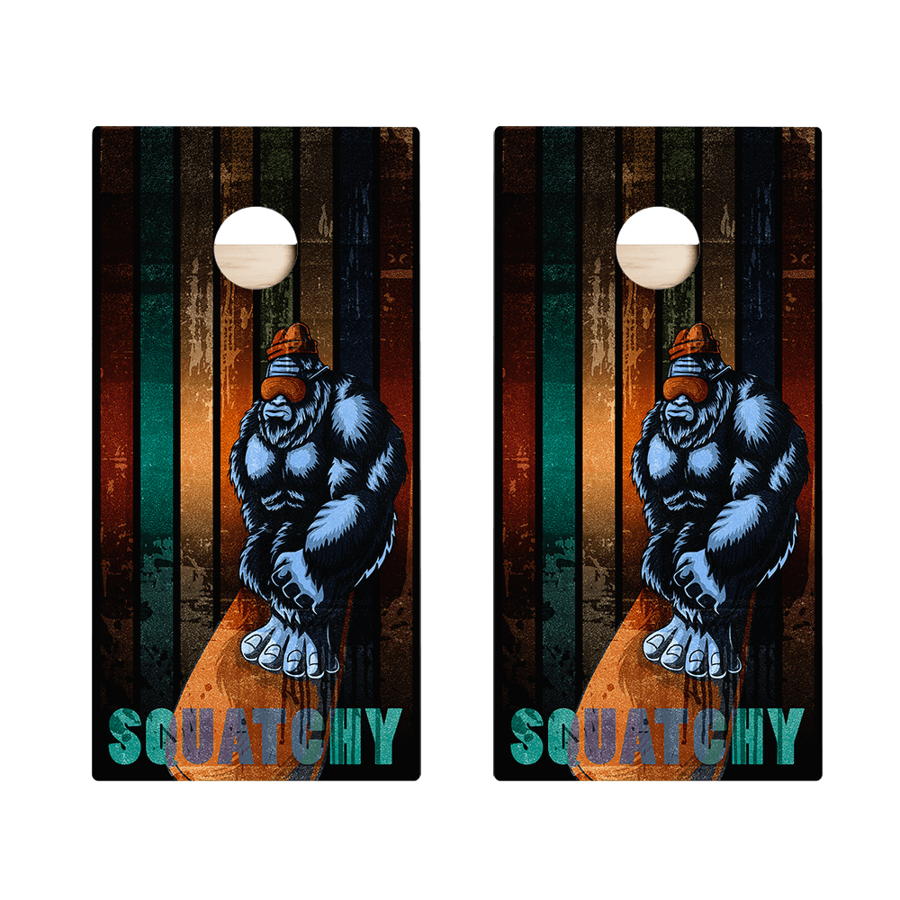 Snowboard Sasquatch Star Cornhole Boards - ACA - 000478 | American Cornhole Association