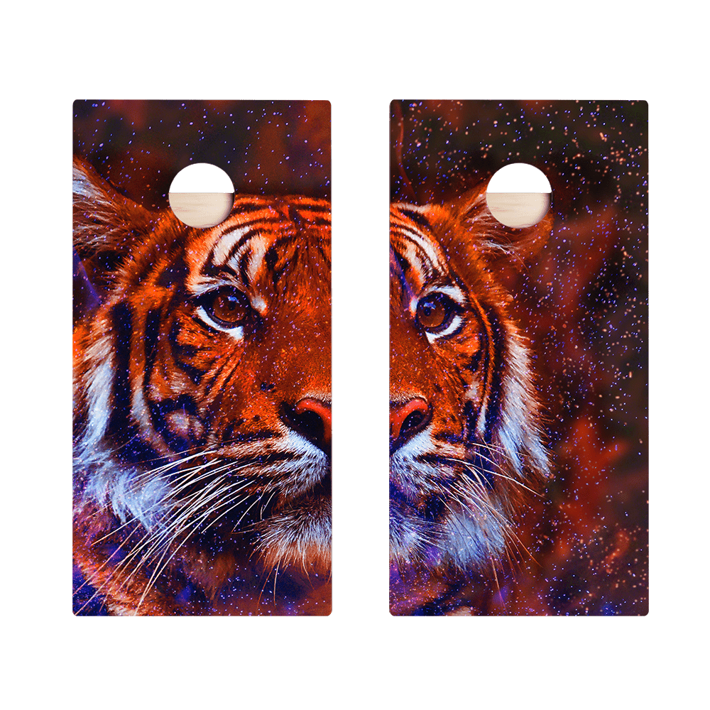 Space Tiger Star Cornhole Boards, - American Cornhole Association