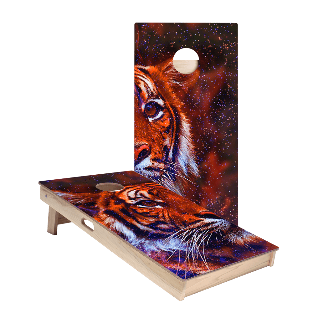 Space Tiger Star Cornhole Boards, - American Cornhole Association