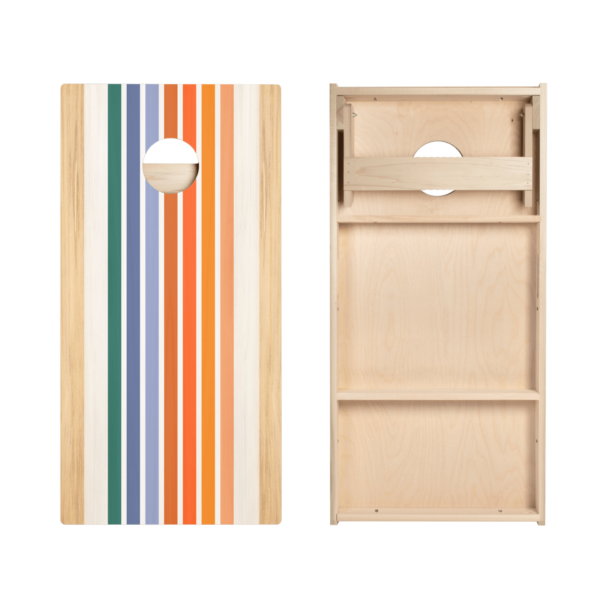 Summer Retro Stripes Star Cornhole Boards, - American Cornhole Association