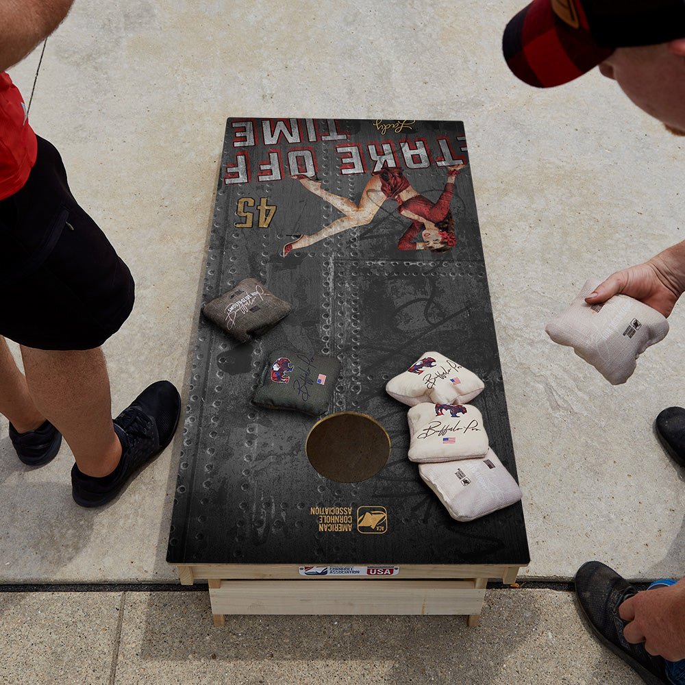 Take Off Time Star Cornhole Boards - ACA - 000221 | American Cornhole Association