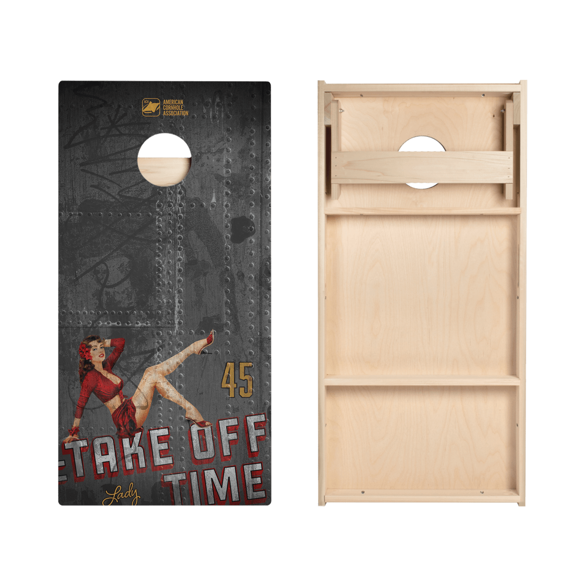Take Off Time Star Cornhole Boards - ACA - 000221 | American Cornhole Association