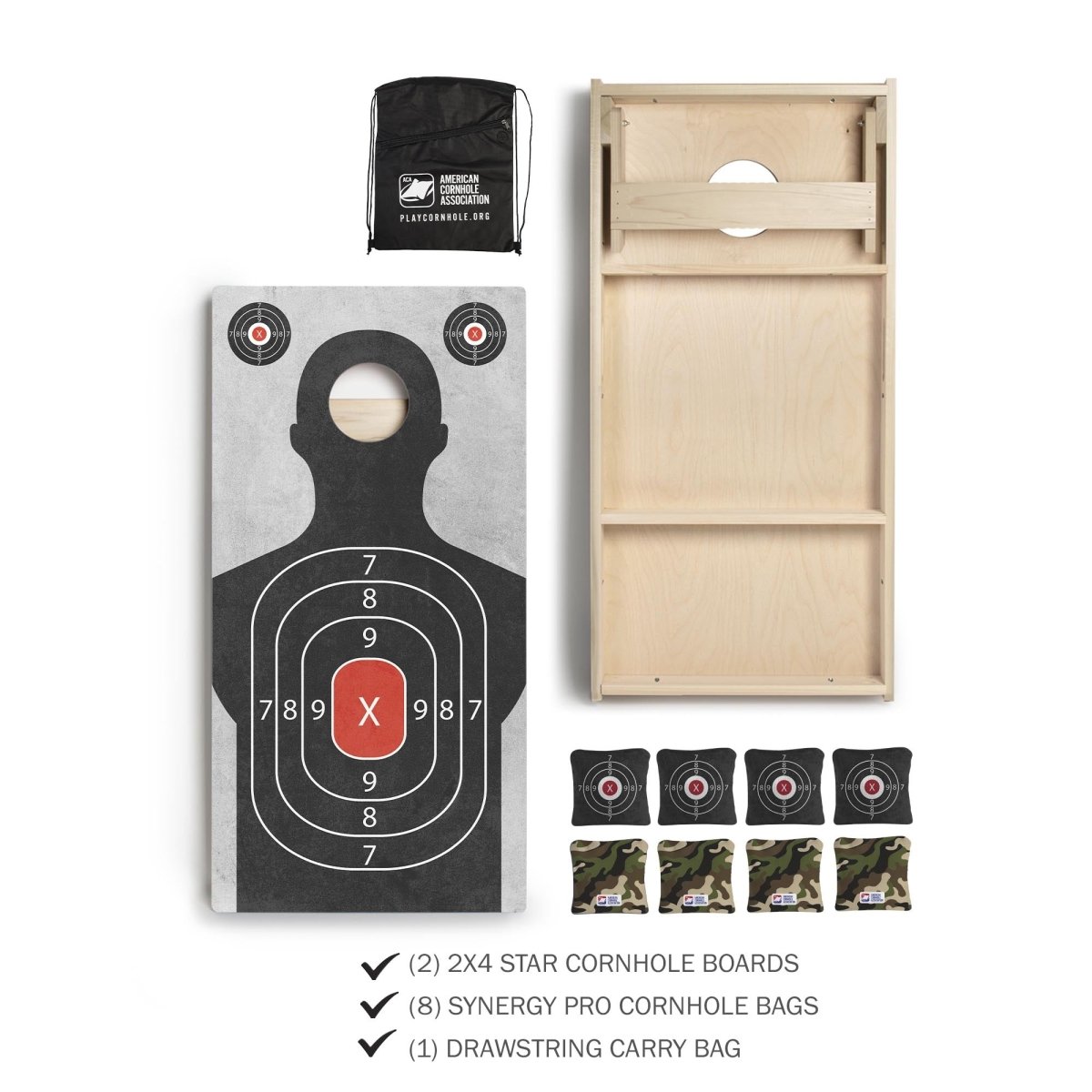 Target Practice Signature Cornhole Set with Pro Bags - | American Cornhole Association