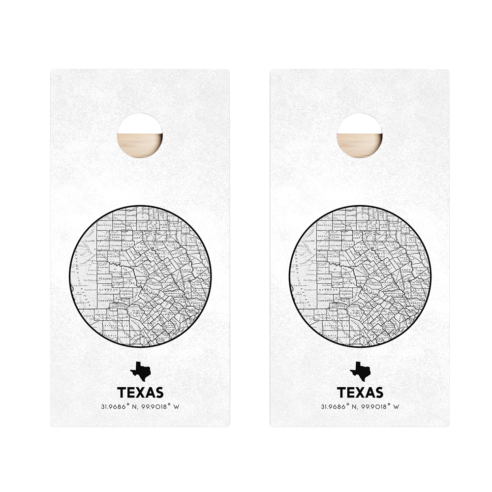 Texas State Map Star Cornhole Boards, - American Cornhole Association