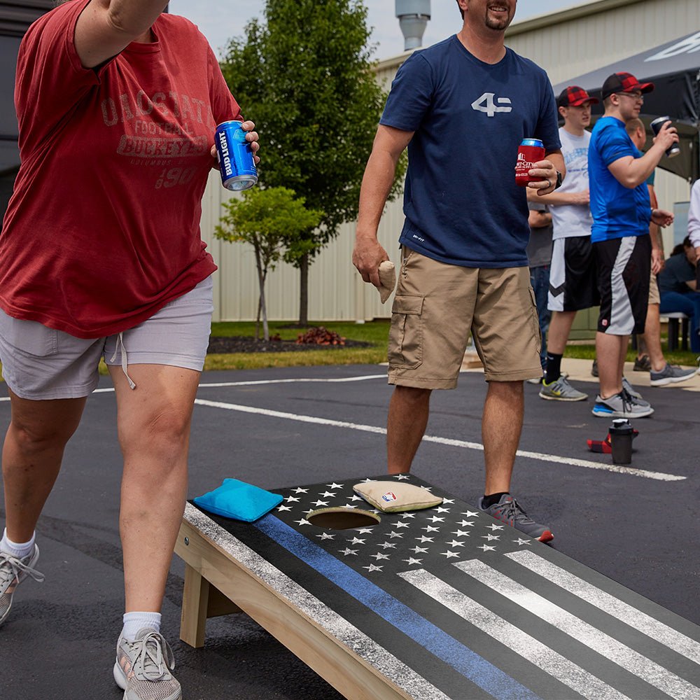 Thin Blue Line Star Cornhole Boards - ACA - 000007 | American Cornhole Association