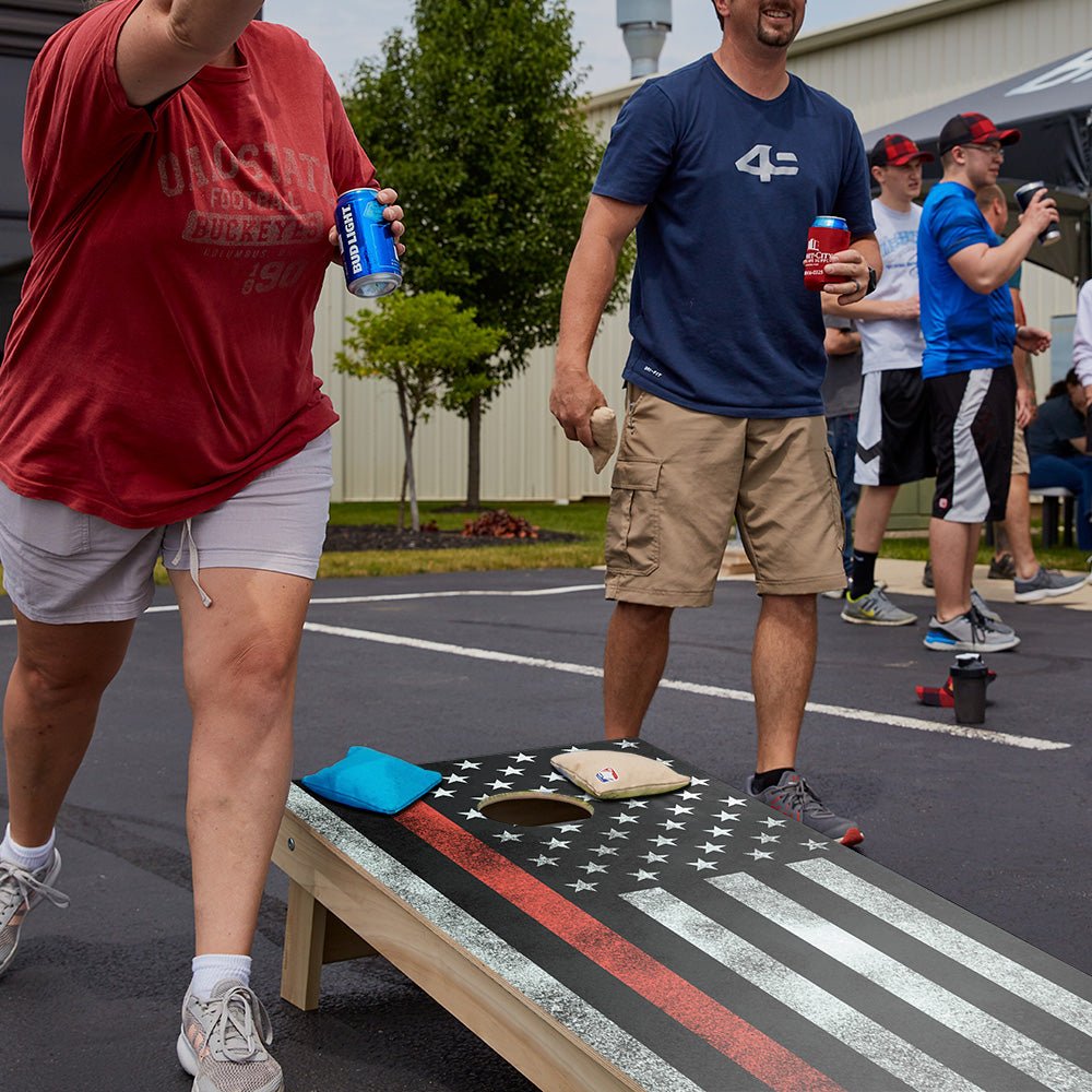 Thin Red Line Star Cornhole Boards, - American Cornhole Association