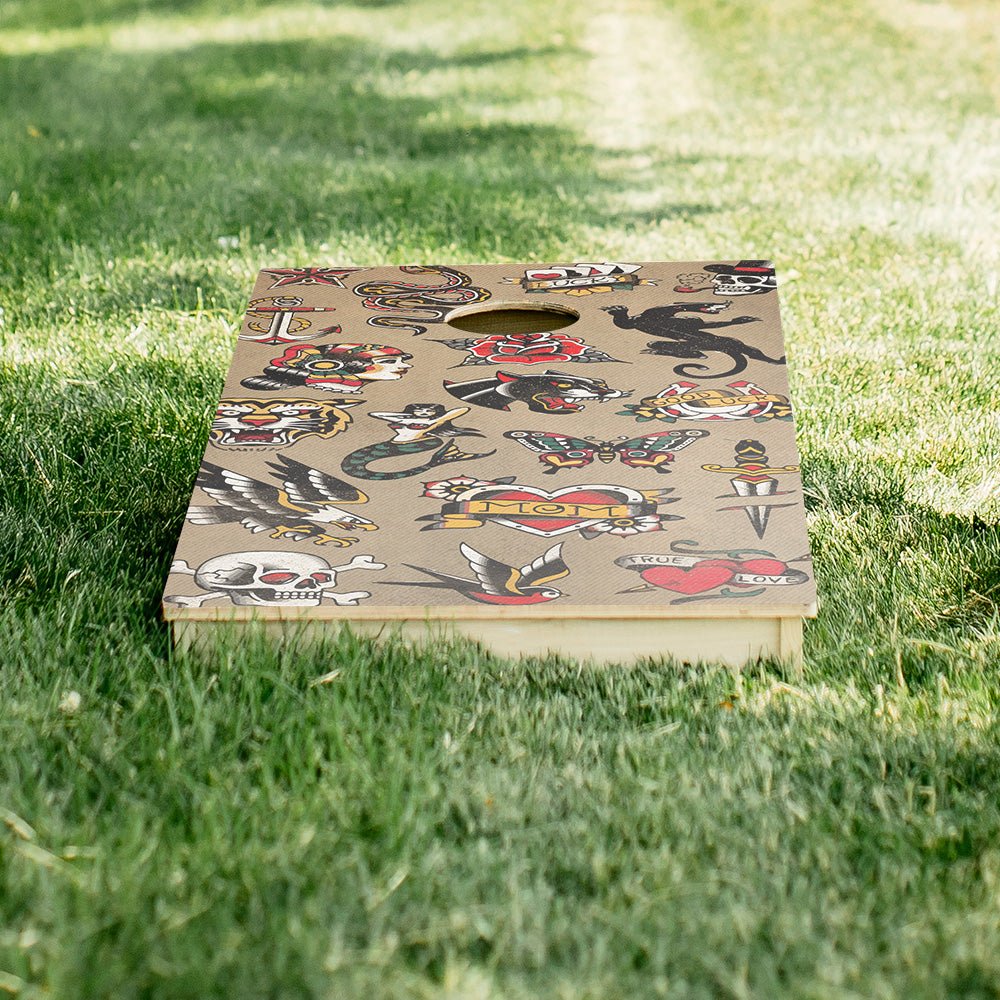 Trad Tattoo Art Star Cornhole Boards - ACA - 000529 | American Cornhole Association