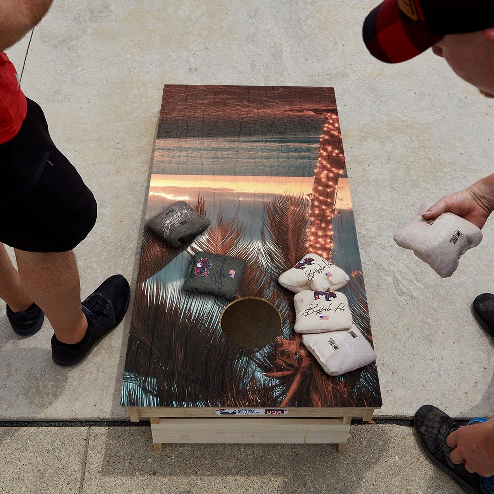 Tropical Christmas Limited Edition Star Cornhole Boards | 12.24 Drop - ACA - 000497 | American Cornhole Association