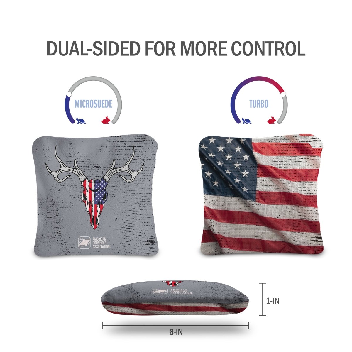 USA Deer Rack Synergy Pro Cornhole Bags - Gray 106208-383 | American Cornhole Association