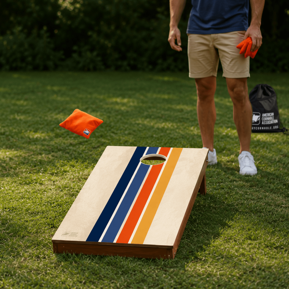Vintage Beginner Basics 2x4 Cornhole Set with Bags - | American Cornhole Association