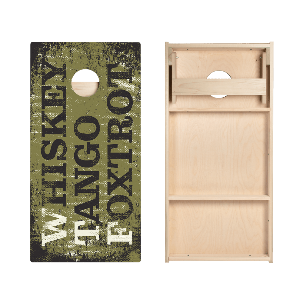 Whiskey Tango Foxtrot Star Cornhole Boards - ACA - 000167 | American Cornhole Association
