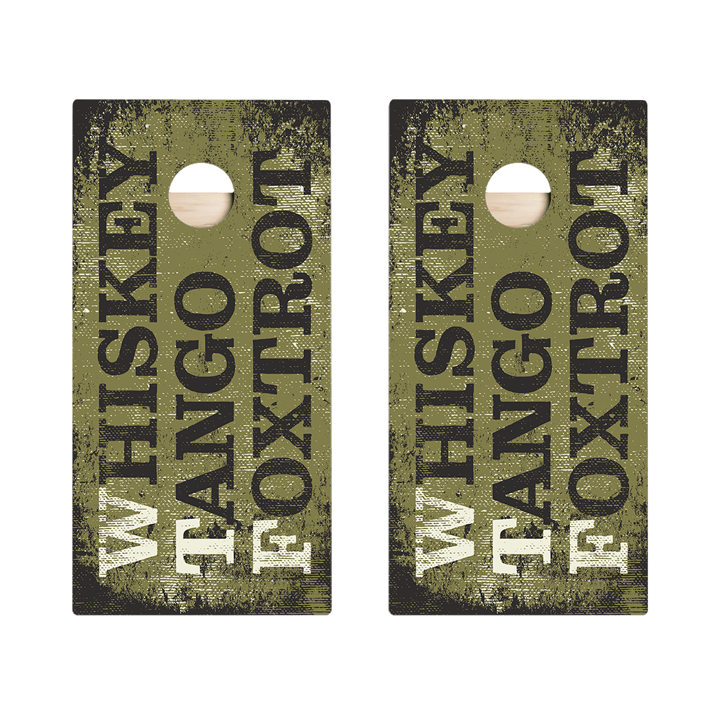 Whiskey Tango Foxtrot Star Cornhole Boards - ACA - 000167 | American Cornhole Association