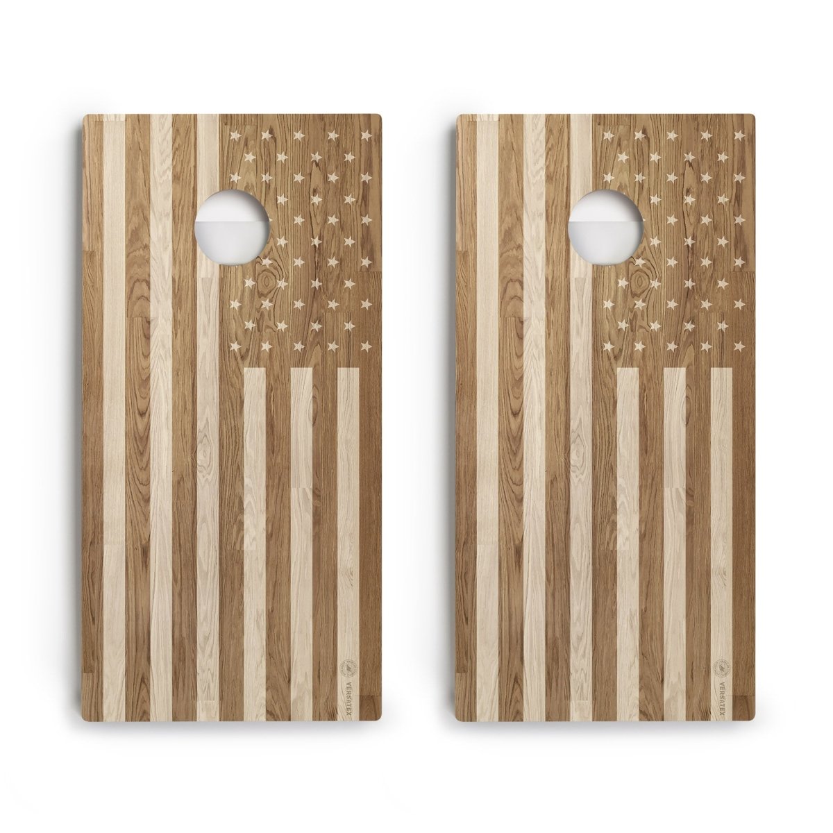 Wood American Flag Versatex All-Weather Cornhole Boards - POLY-011 | American Cornhole Association