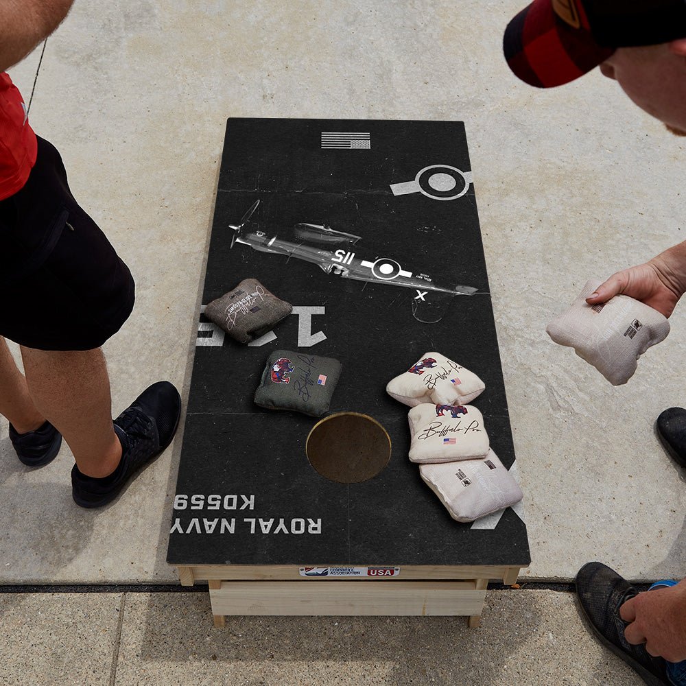 WW2 Plane Star Cornhole Boards, - American Cornhole Association