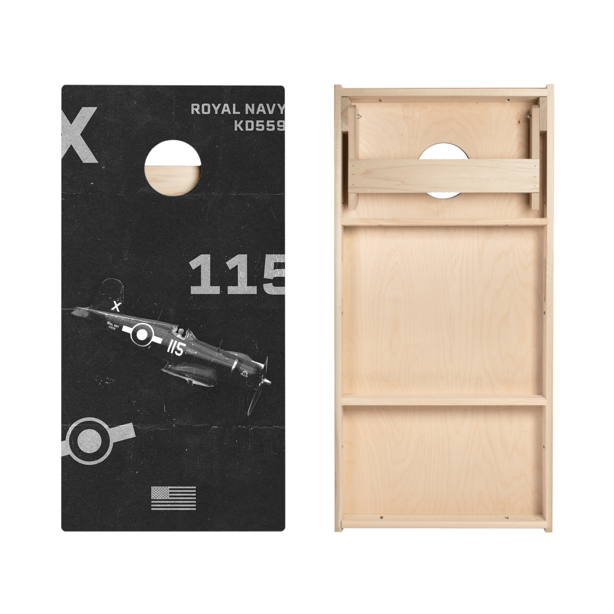 WW2 Plane Star Cornhole Boards, - American Cornhole Association