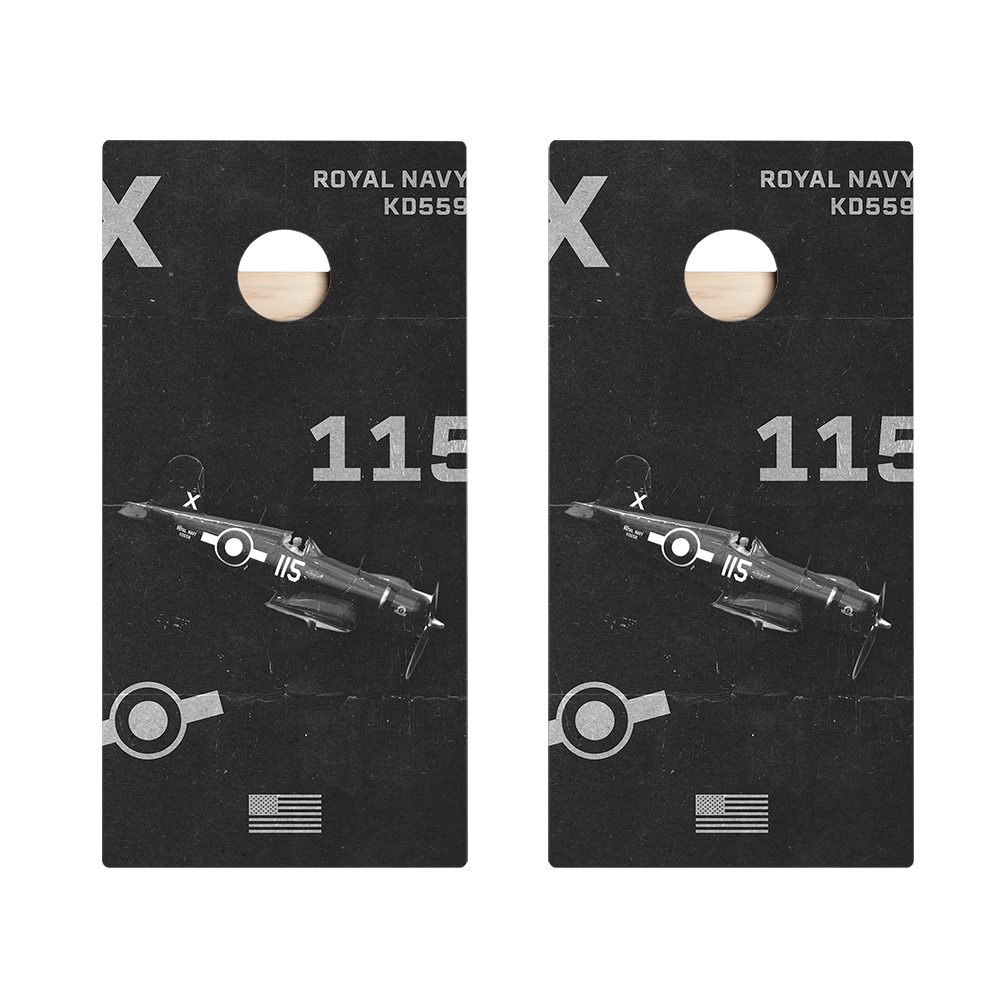WW2 Plane Star Cornhole Boards, - American Cornhole Association