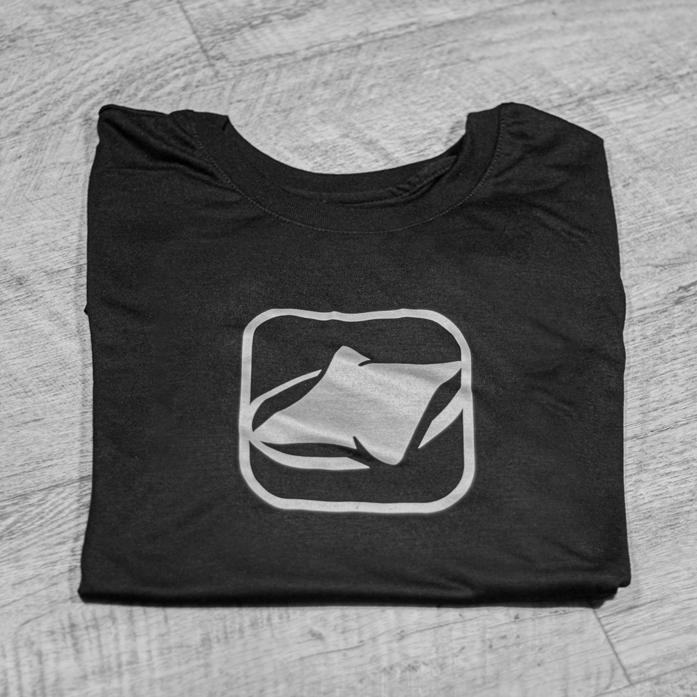 ACA Black T-Shirt with Silver ACA Square Logo - SML 106253 - 02US | American Cornhole Association