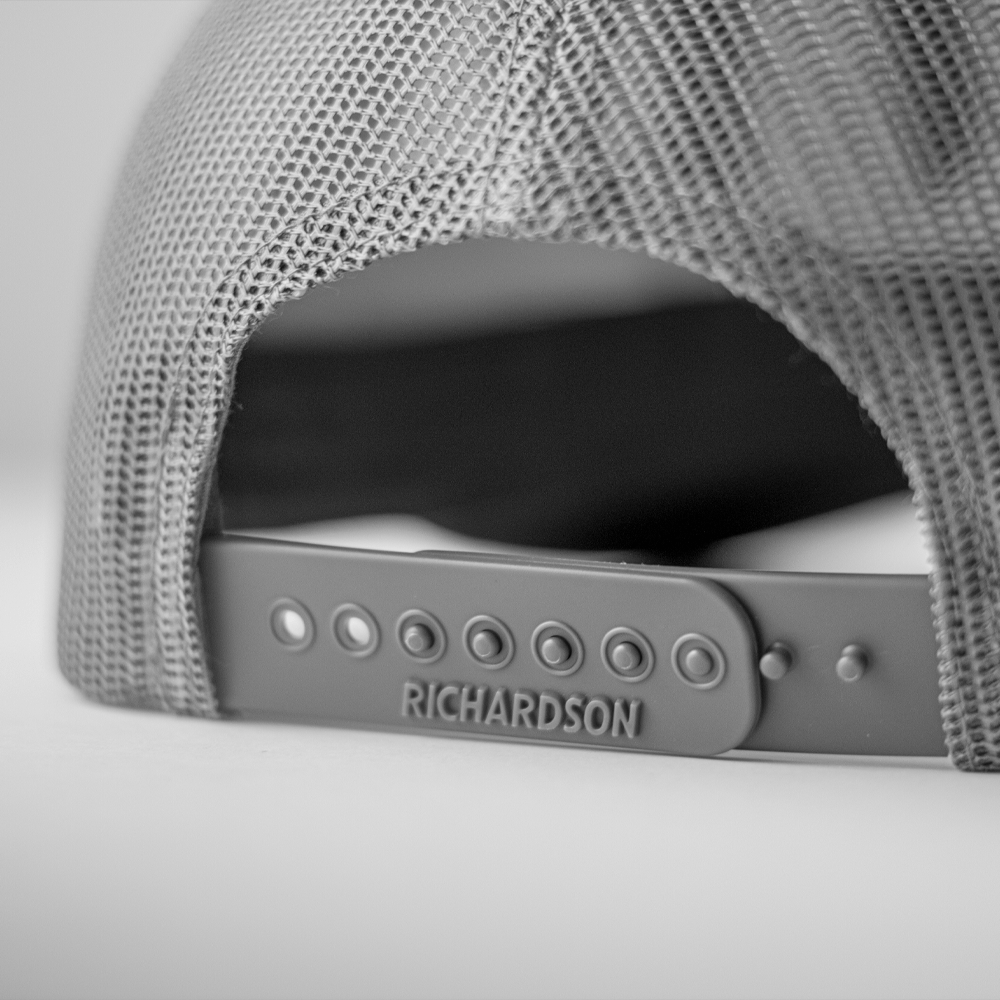 ACA Black/Gray Richardson Snapback Trucker Hat with Classic ACA Logo Patch - Black 106250 - 115 - bg | American Cornhole Association