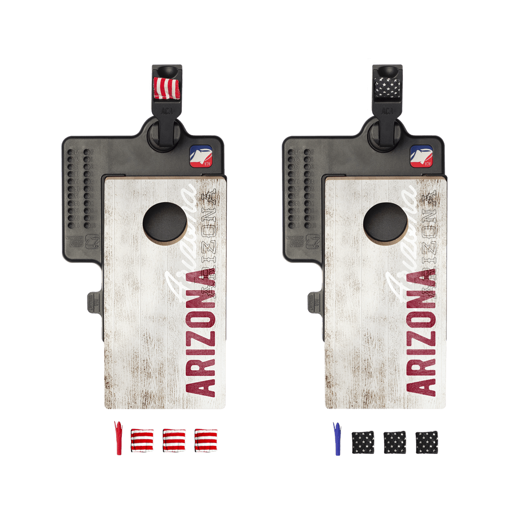 Arizona Football Vintage Gameday Double Chuck Mini Cornhole Tabletop Game - 105790 - 11 | American Cornhole Association