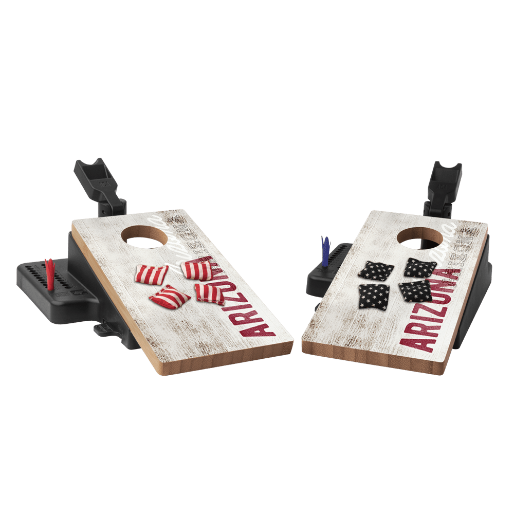 Arizona Football Vintage Gameday Double Chuck Mini Cornhole Tabletop Game - 105790 - 11 | American Cornhole Association