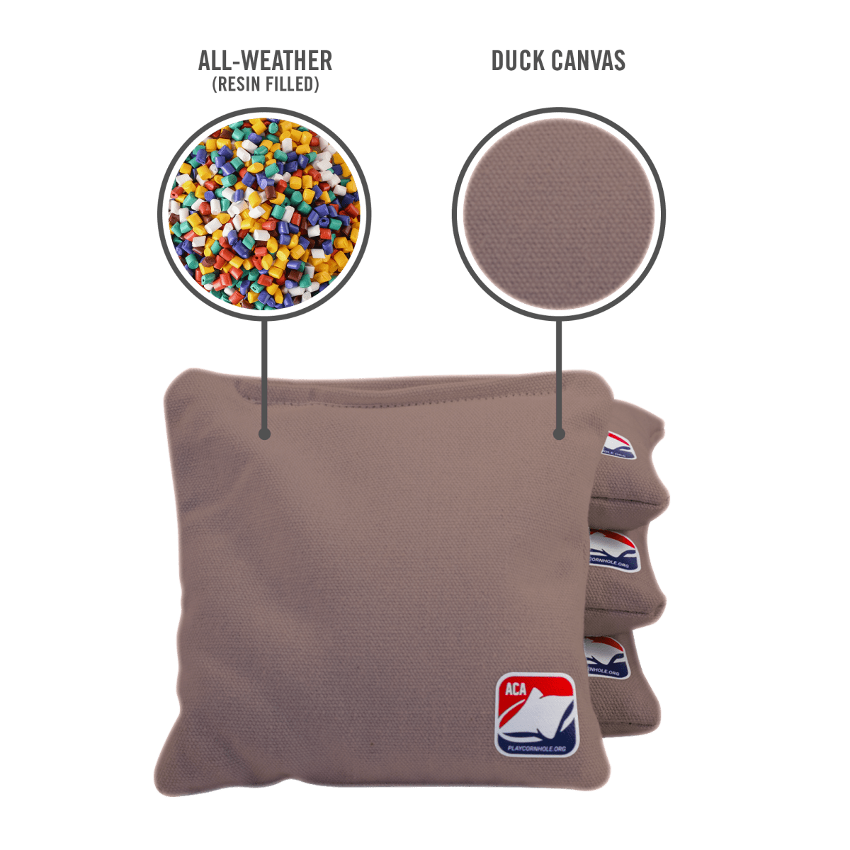 Gray Daily 66x Cornhole Bags - 105655 - 8A | American Cornhole Association