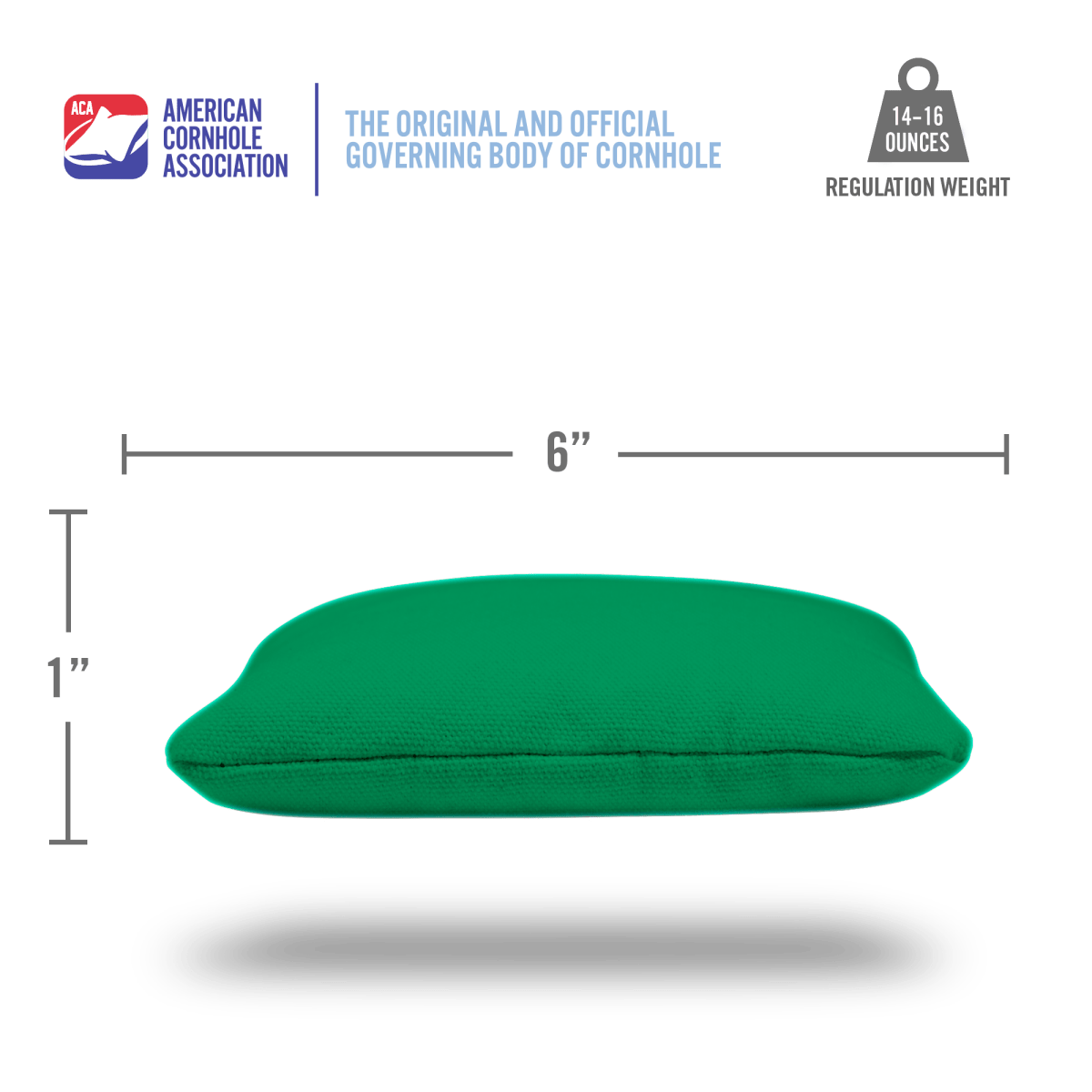 Kelly Green Daily 66x Cornhole Bags - 105655 - 13A | American Cornhole Association
