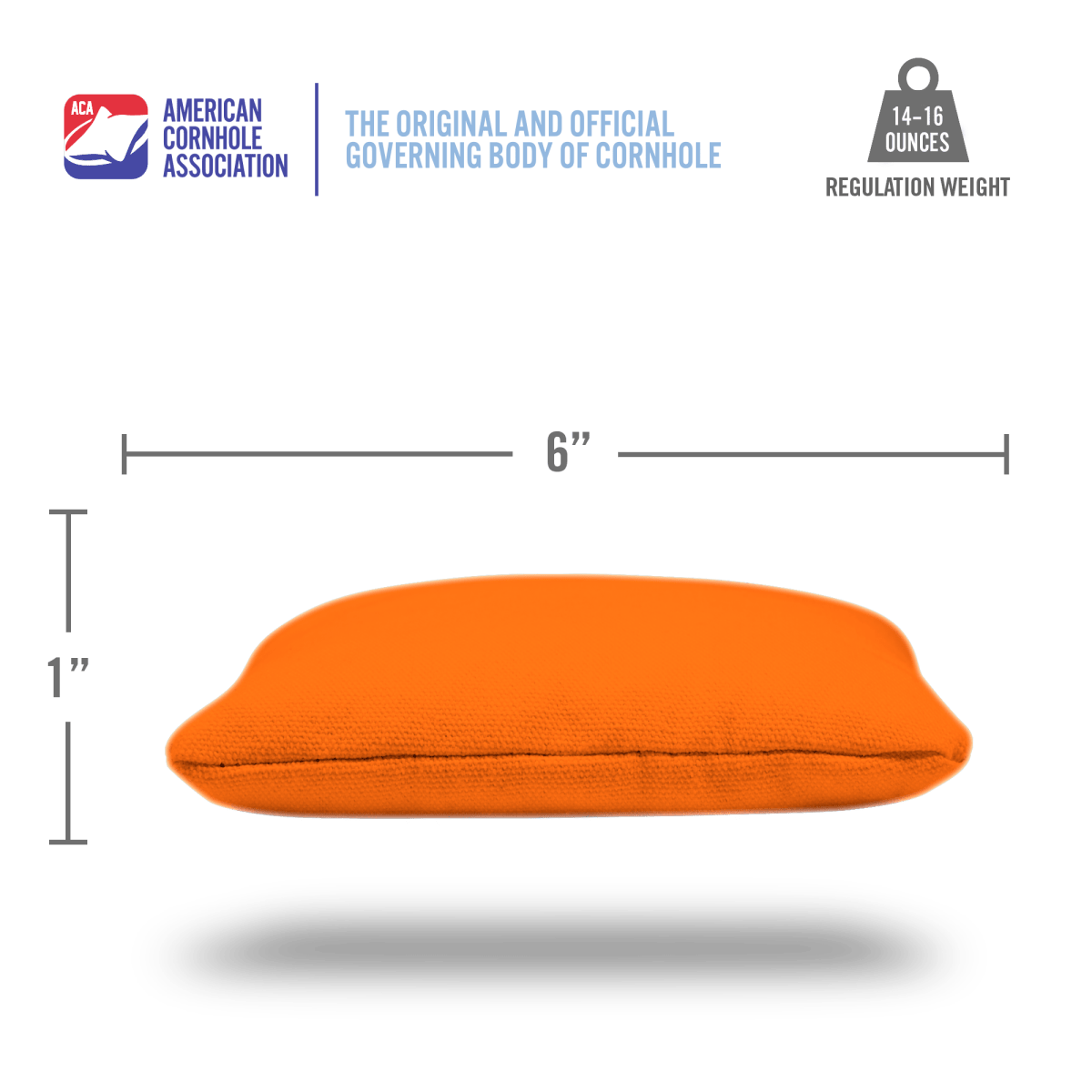 Orange Daily 66x Cornhole Bags - 105655 - 7A | American Cornhole Association