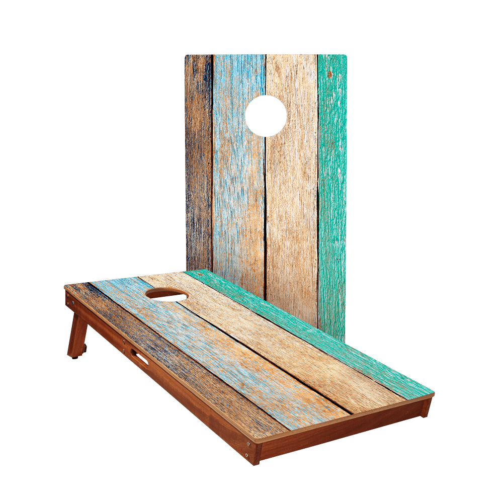 Painted Beach Wood Sig Pro Cornhole Boards, - American Cornhole Association