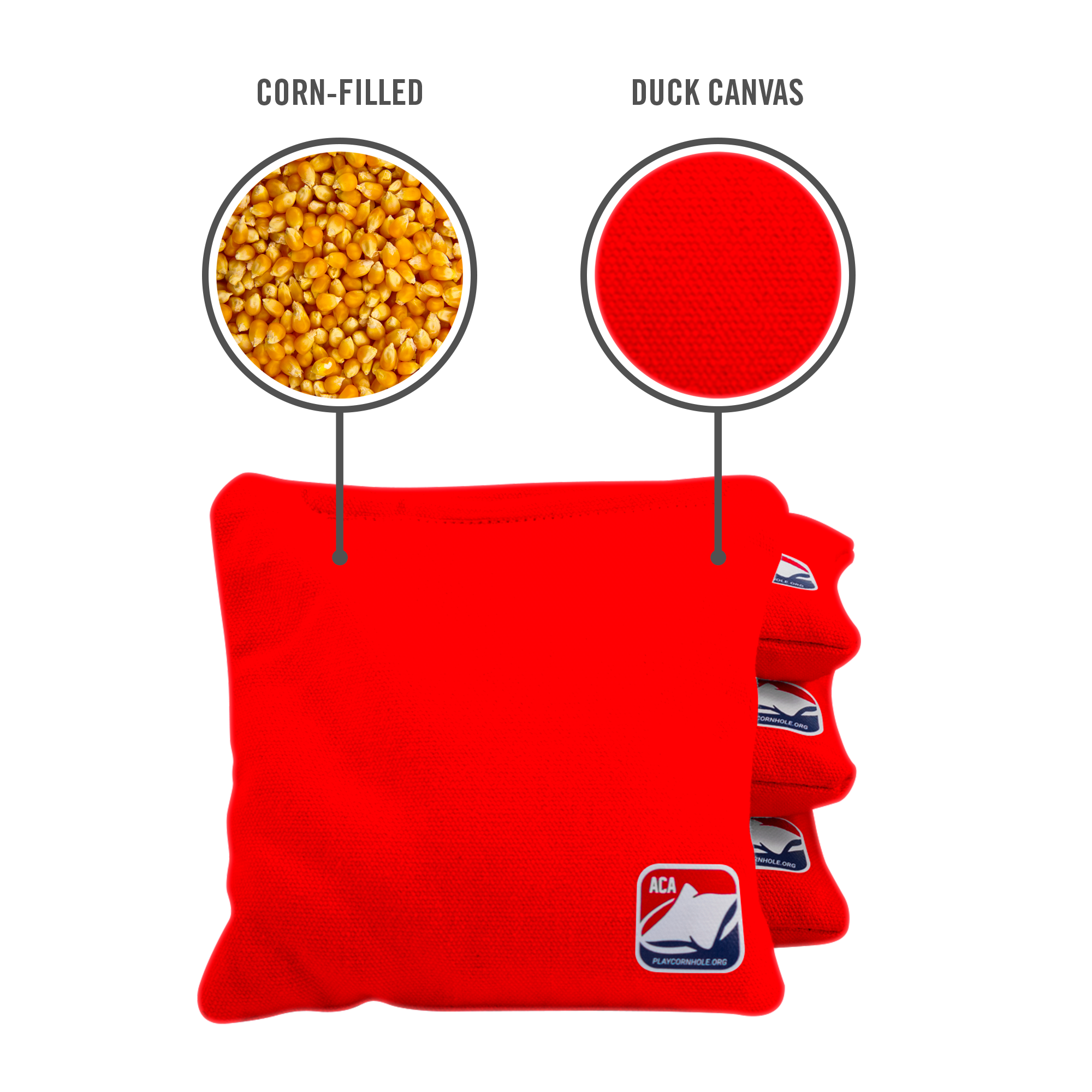 Red Daily 66 Cornhole Bags