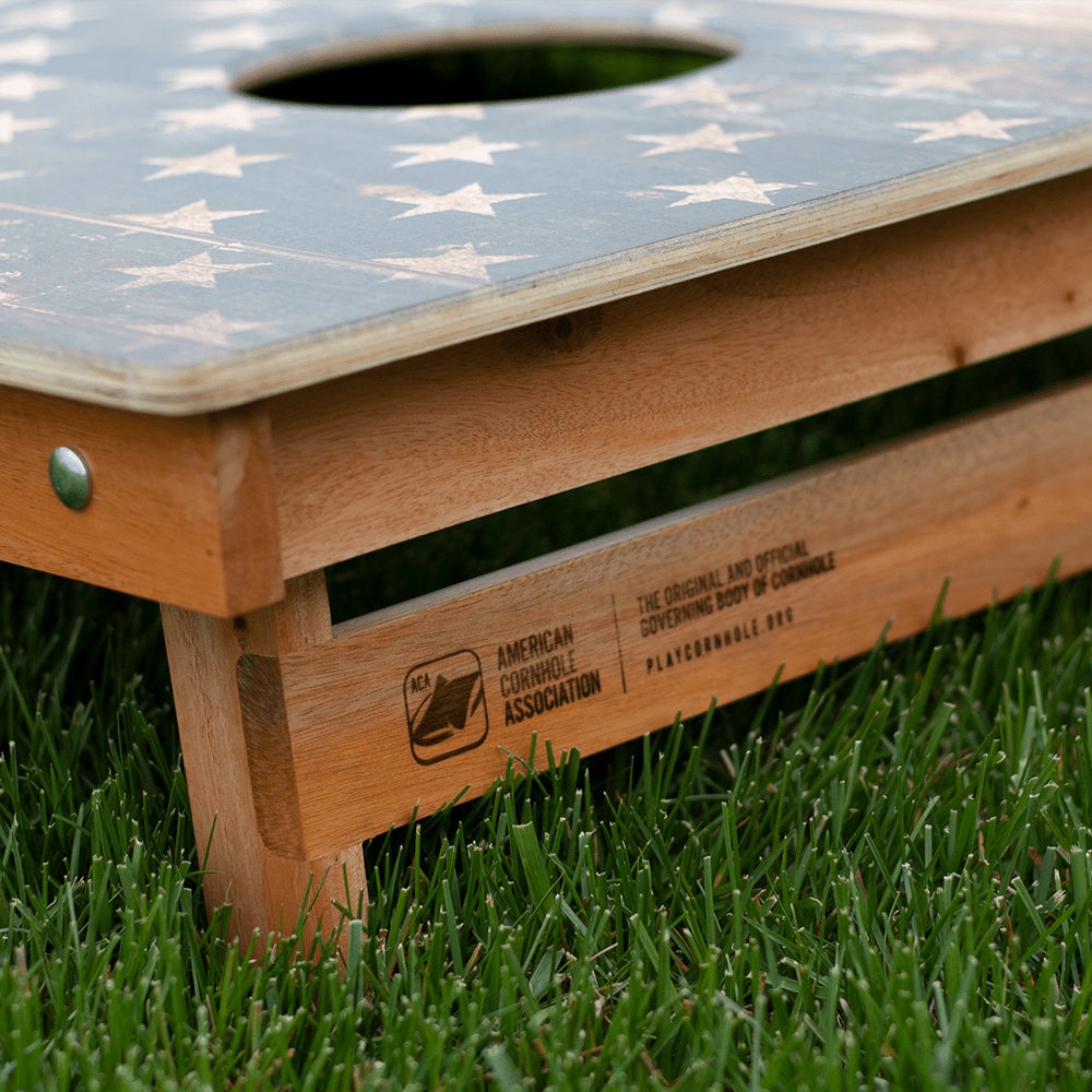 Rustic USA Flag Backyard 2300 Cornhole Boards, - American Cornhole Association