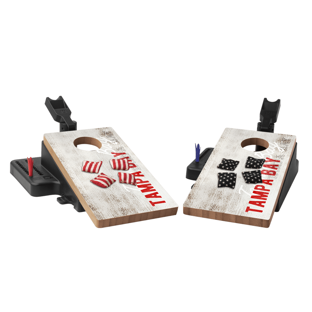 Tampa Bay Football Vintage Gameday Double Chuck Mini Cornhole Tabletop Game - 105790 - 40 | American Cornhole Association