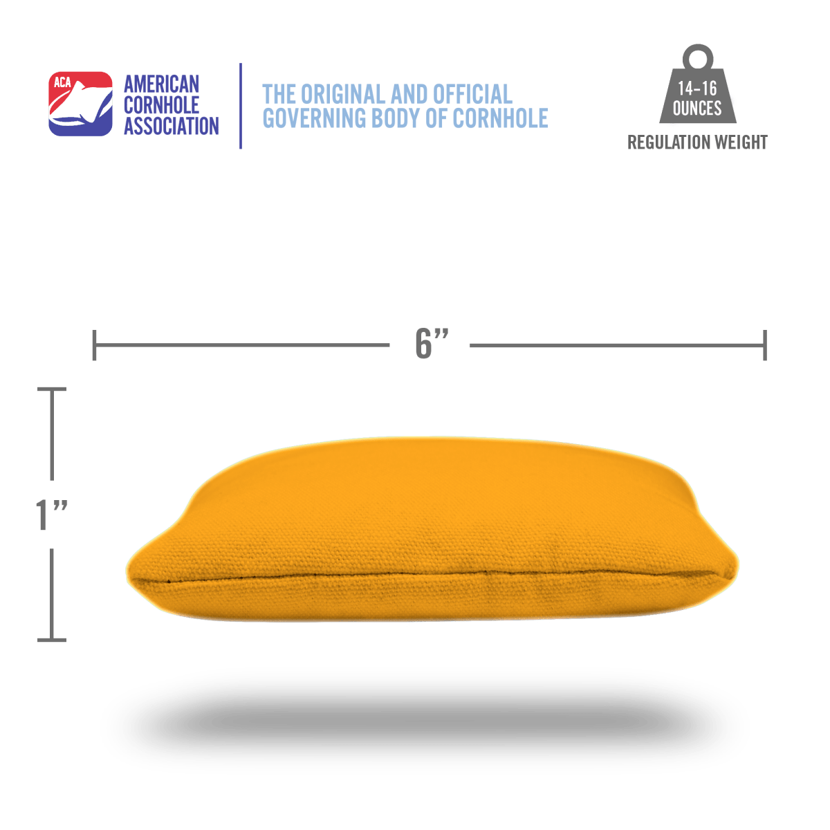 Yellow Daily 66x Cornhole Bags - American Cornhole Association