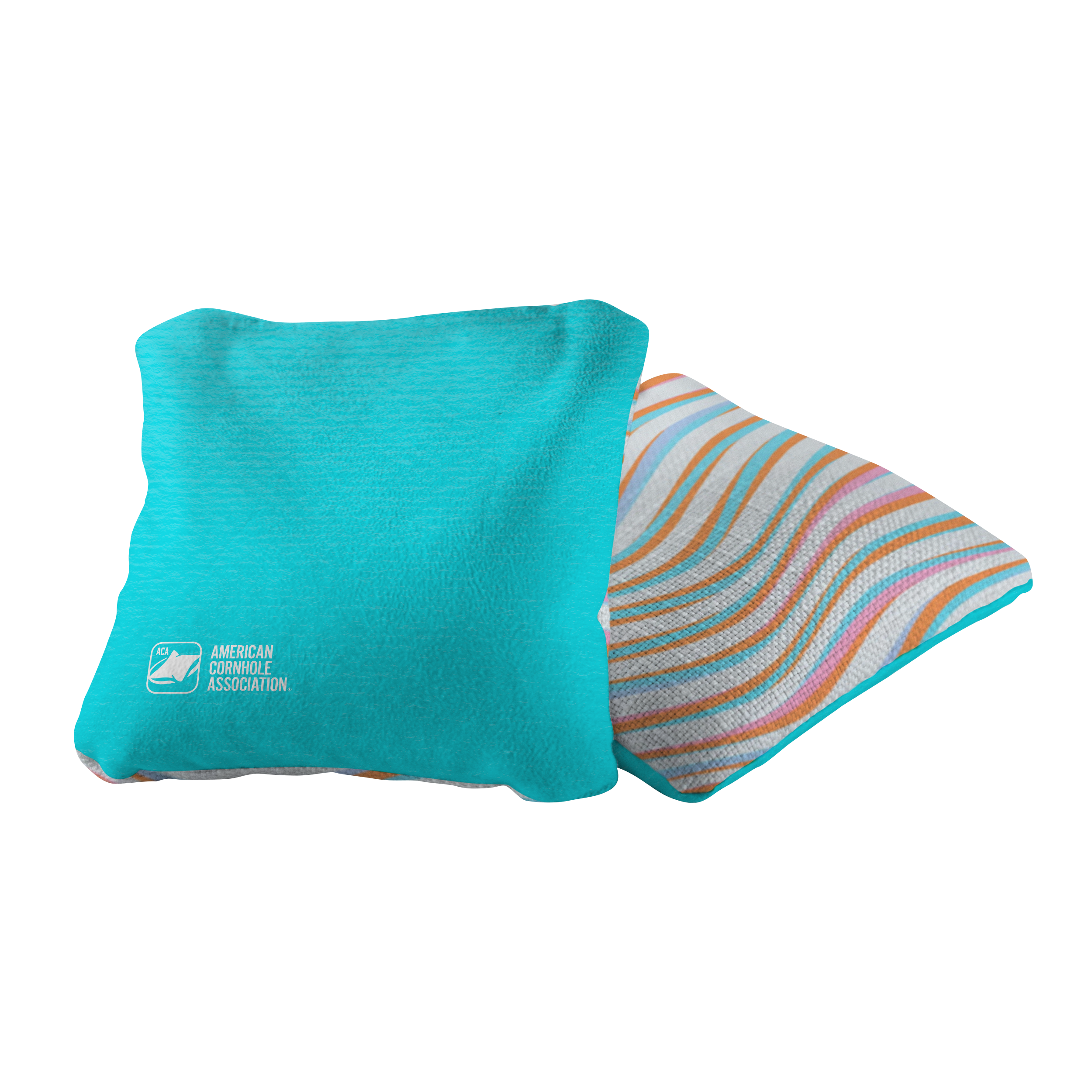 Teal with Waves Synergy Pro Cornhole Bags