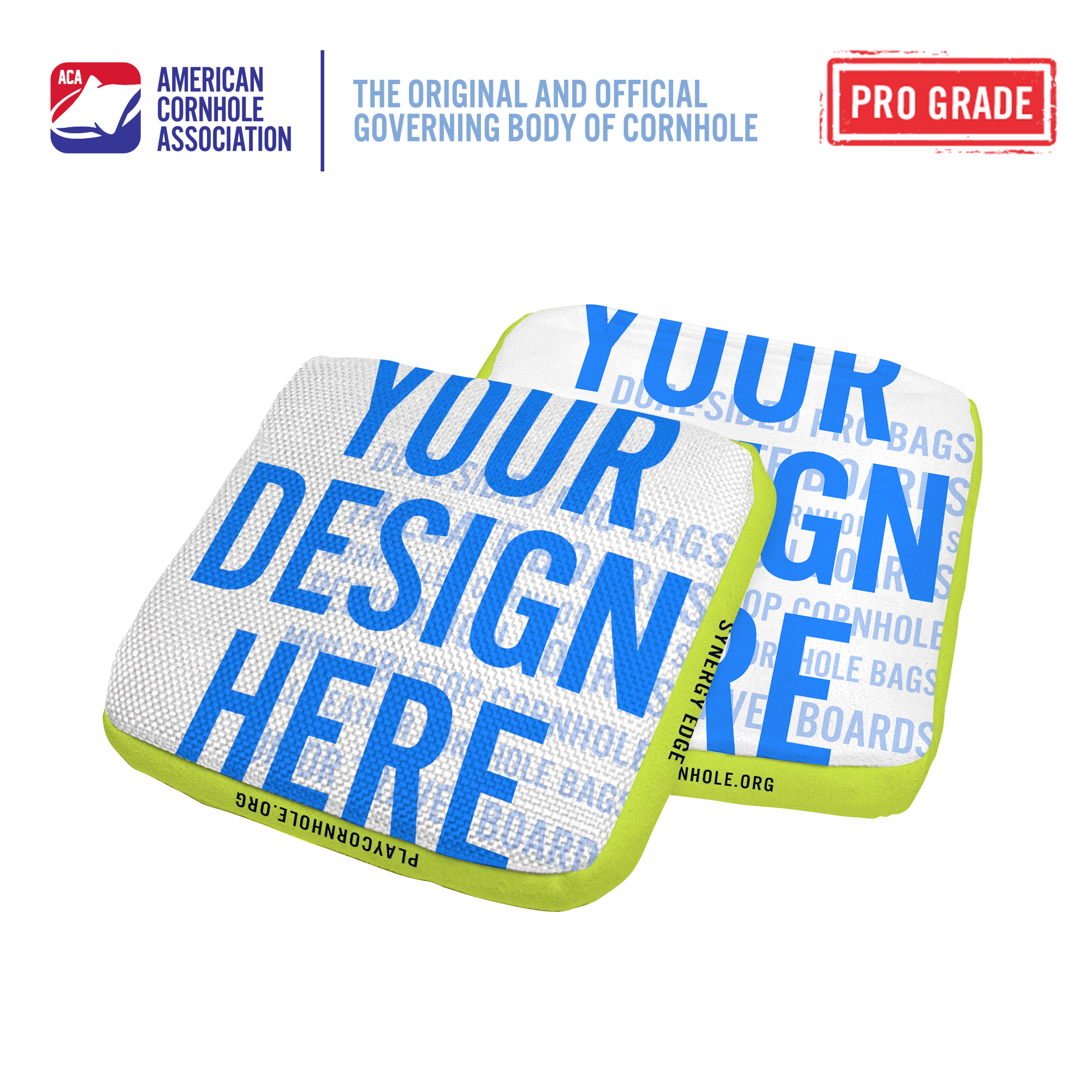 6-in Synergy Edge Custom Dual-Sided Professional Regulation Cornhole Bags