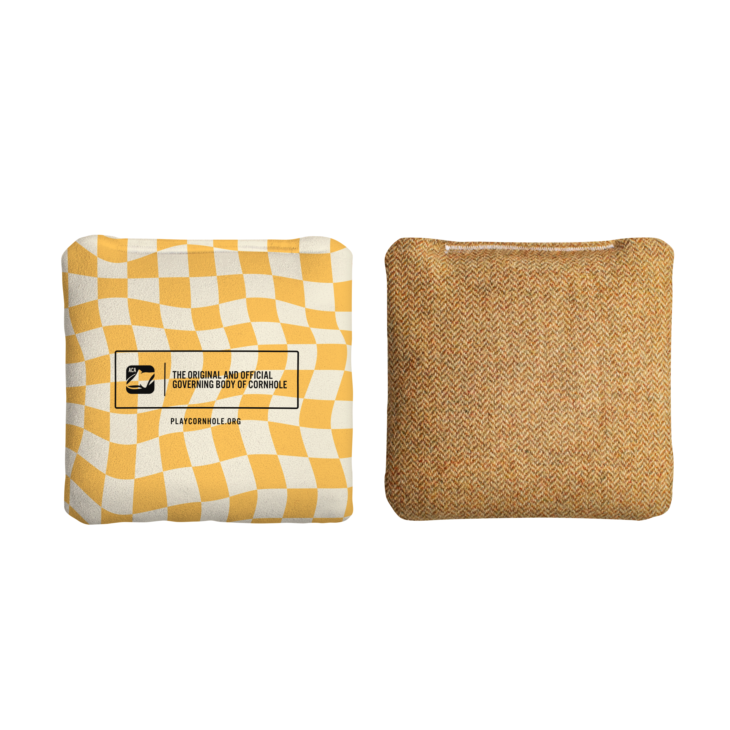 Wavy Retro Checkered Synergy Soft Cornhole Bags