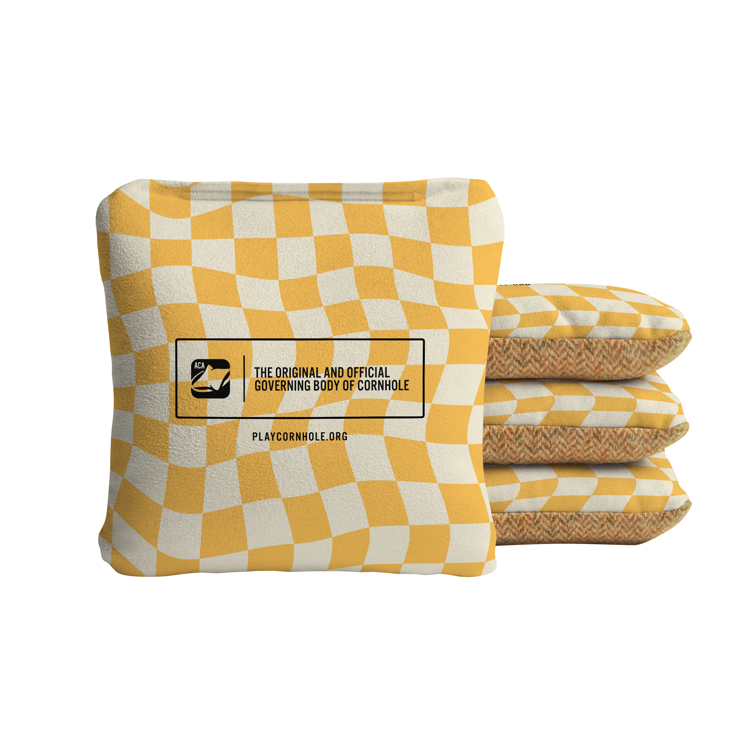 Wavy Retro Checkered Synergy Soft Cornhole Bags