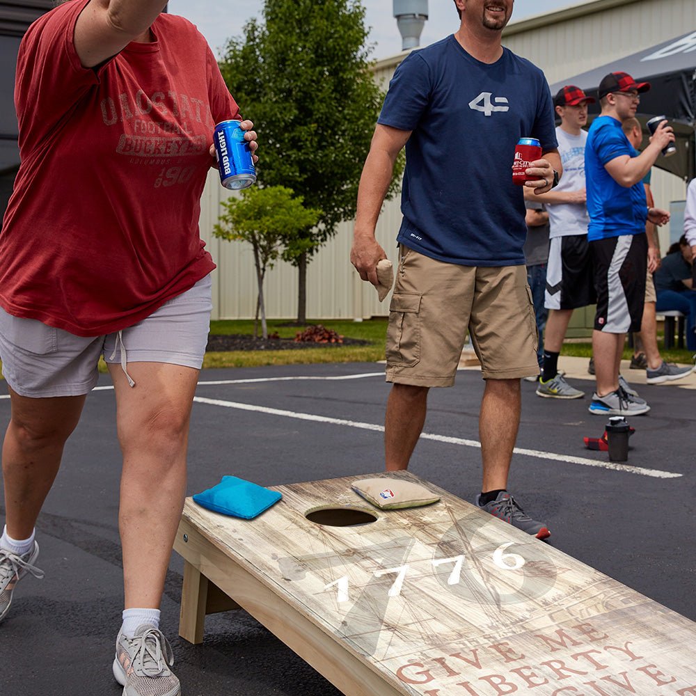 1776 Tan Star Cornhole Boards - ACA - 000173 | American Cornhole Association