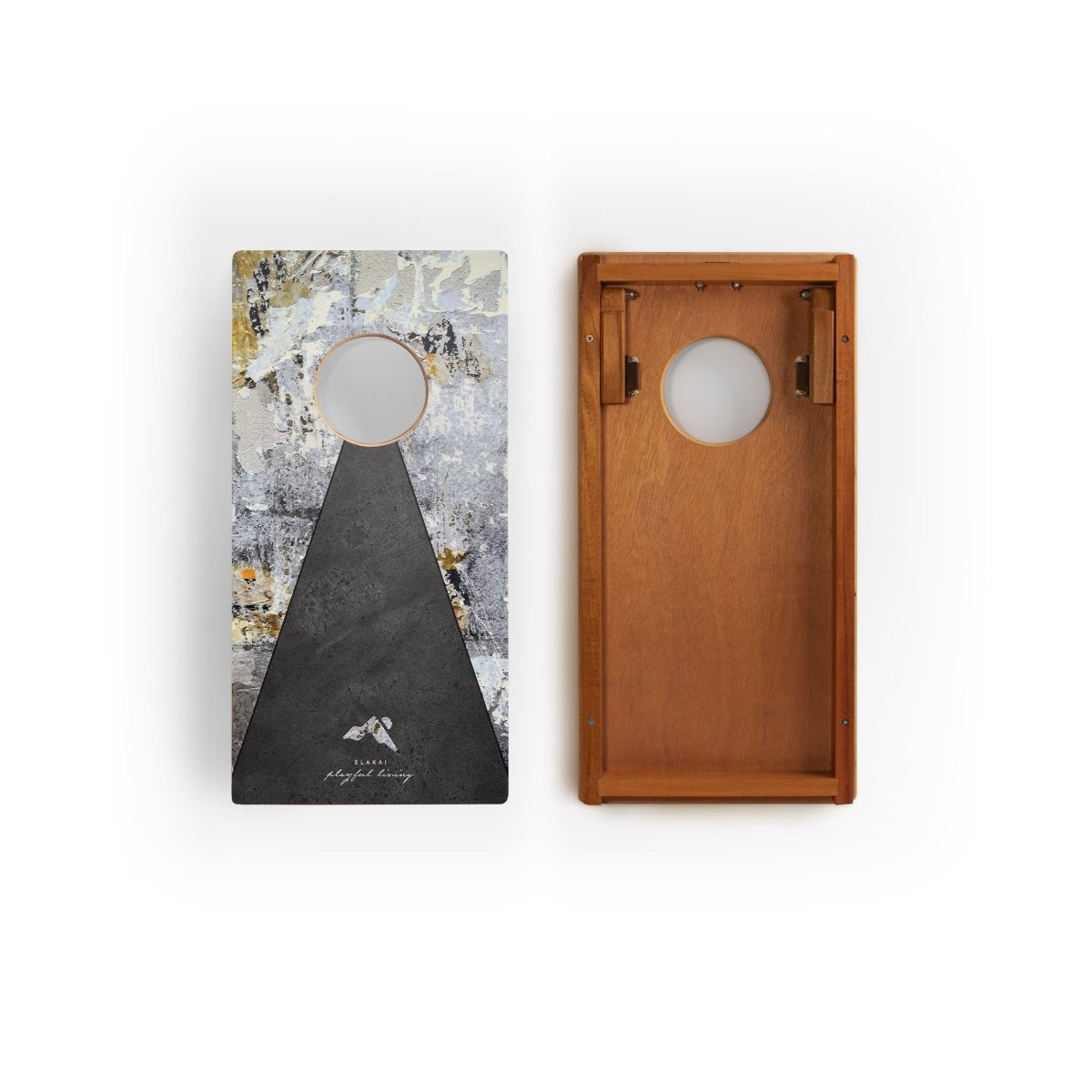 1ft x 2ft Graphic Travel Cornhole Set | Modern Play Collection - Graffiti Beach EGCH12P-69-WB | American Cornhole Association