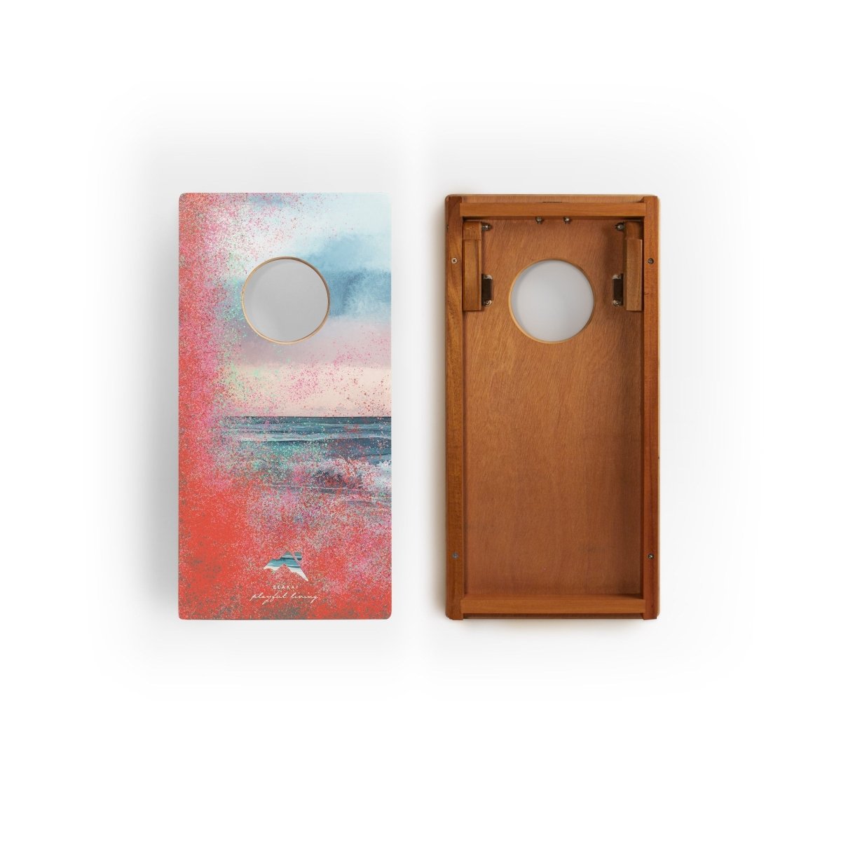 1ft x 2ft Graphic Travel Cornhole Set | Modern Play Collection - Graffiti Beach EGCH12P-69-WB | American Cornhole Association