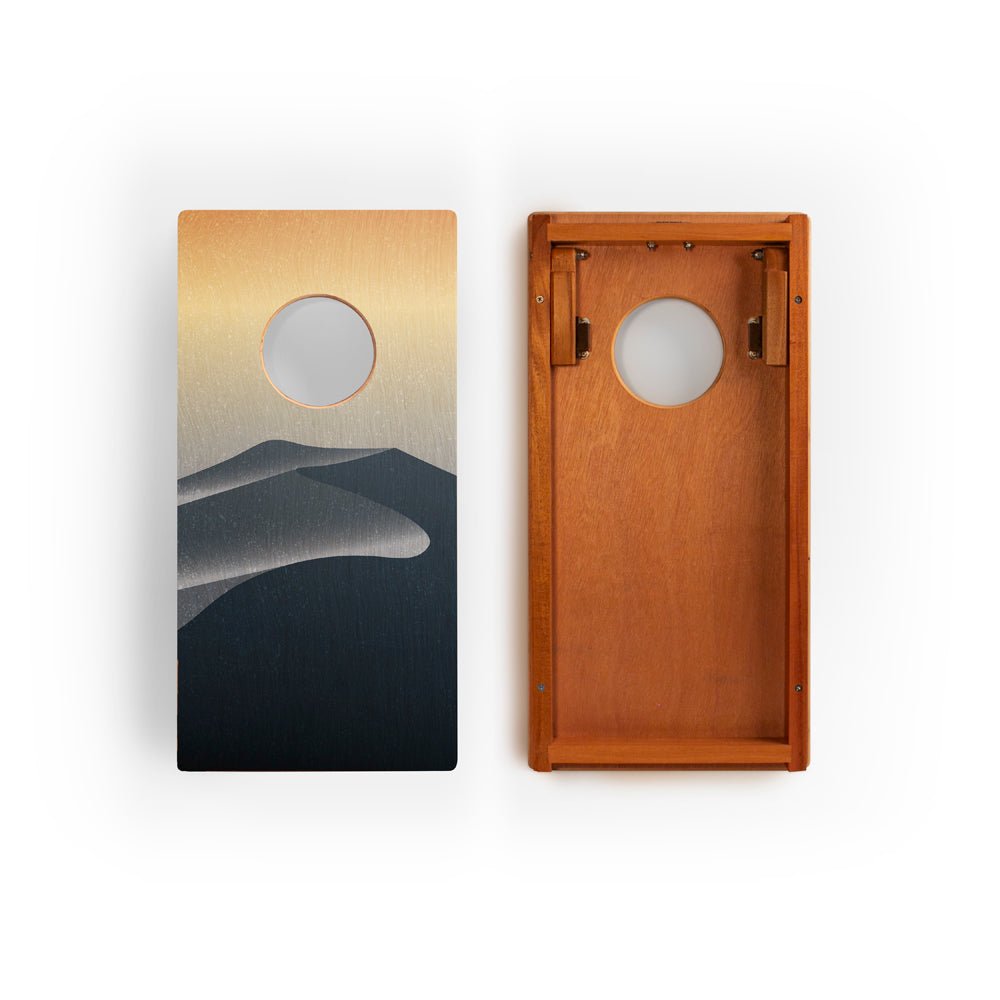 1ft x 2ft Graphic Wood Travel Cornhole Set | National Parks Inspired Collection - Mojave EGCH12P-09-WB | American Cornhole Association