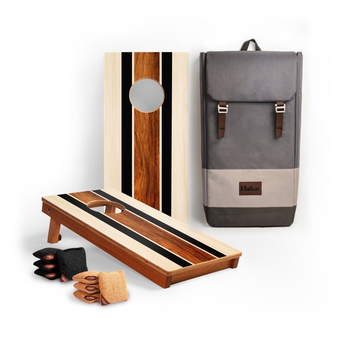 1ft x 2ft Hermosa Stripes Compact Travel Cornhole Board Set, - American Cornhole Association