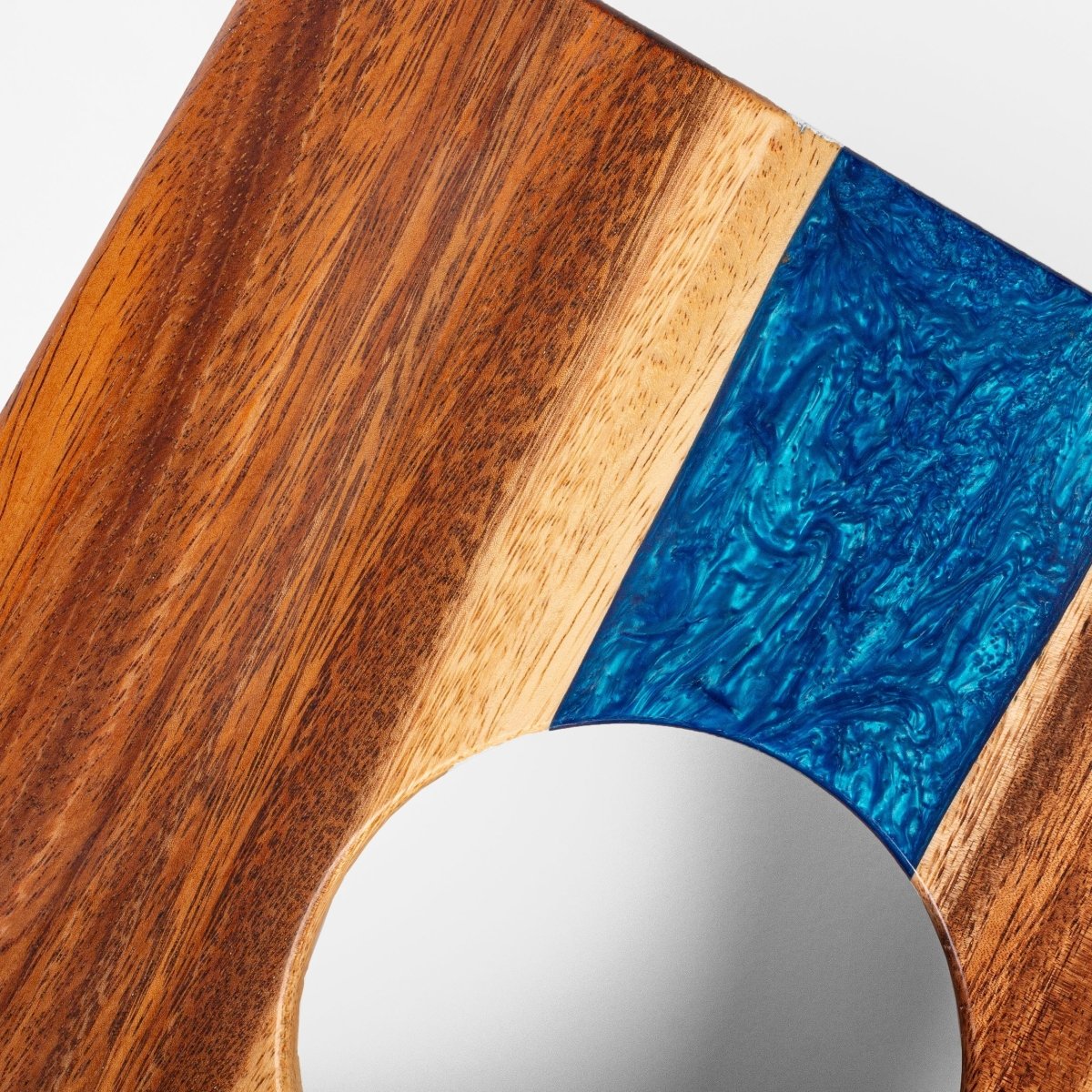 1ft x 2ft One of a Kind Blue Pearl Epoxy Resin Wood Compact Travel Cornhole Board Set, - American Cornhole Association