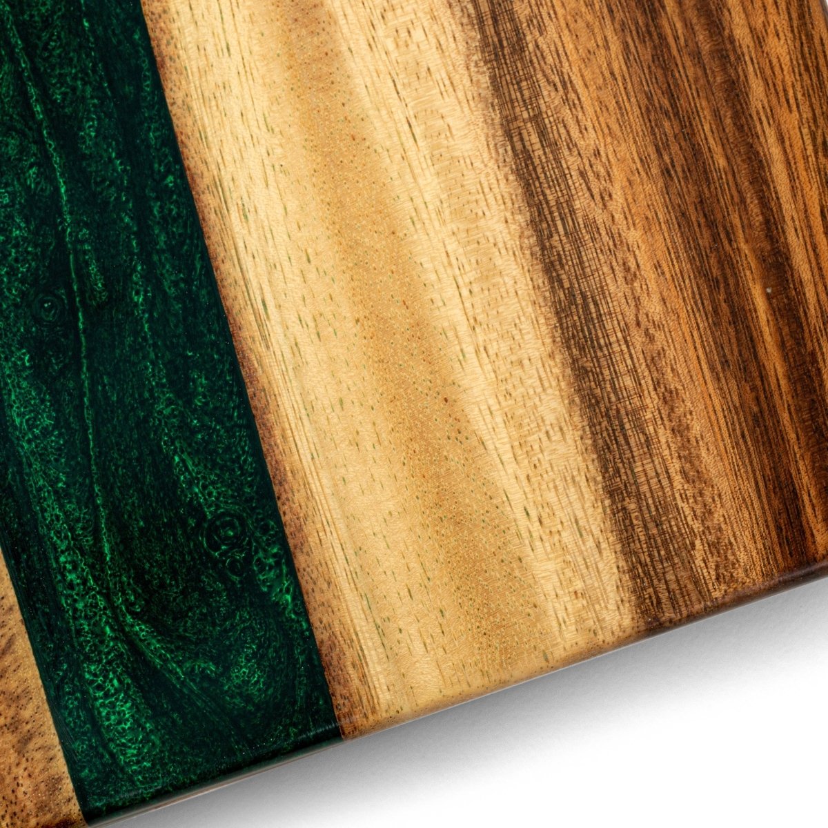 1ft x 2ft One of a Kind Green Pearl Epoxy Resin Wood Compact Travel Cornhole Board Set, - American Cornhole Association